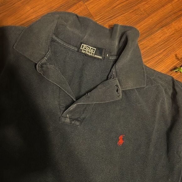 Mens Large Navy Blue Vintage Polo - Polo by Ralph Lauren Shirt - Short Sleeve - Picture 2 of 3